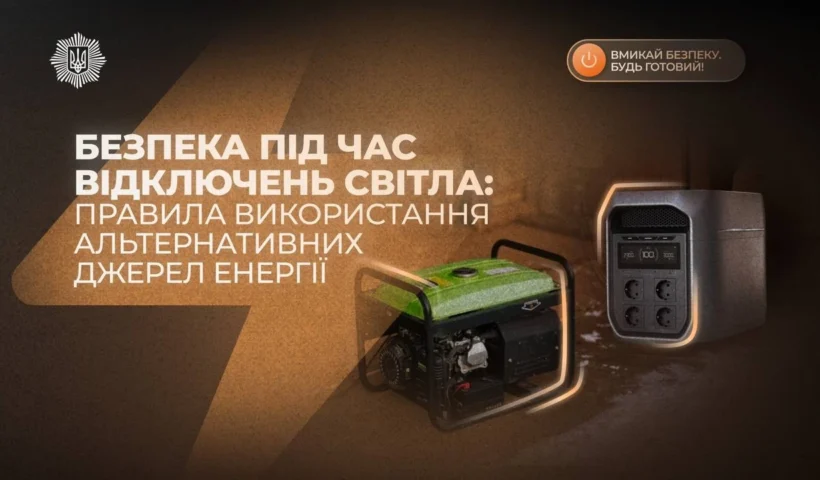 Безпека під час відключень світла: МВС оголосило правила для альтернативних джерел – що має знати кожен?