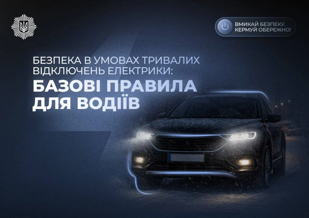 Зима і відключення світла: МВС розповіло, як убезпечити себе на дорозі – ключові правила дорожнього руху та чекліст водія