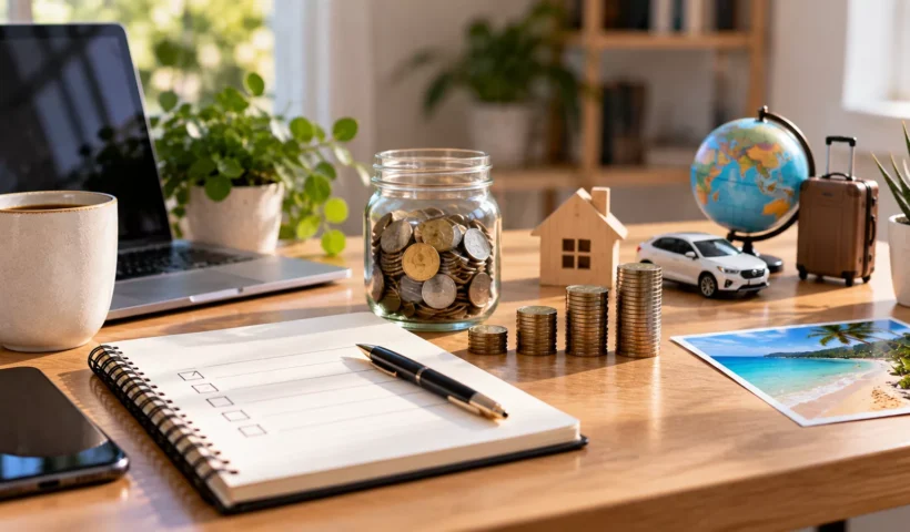 Financial short-term goals with examples and monthly savings plan for 2026