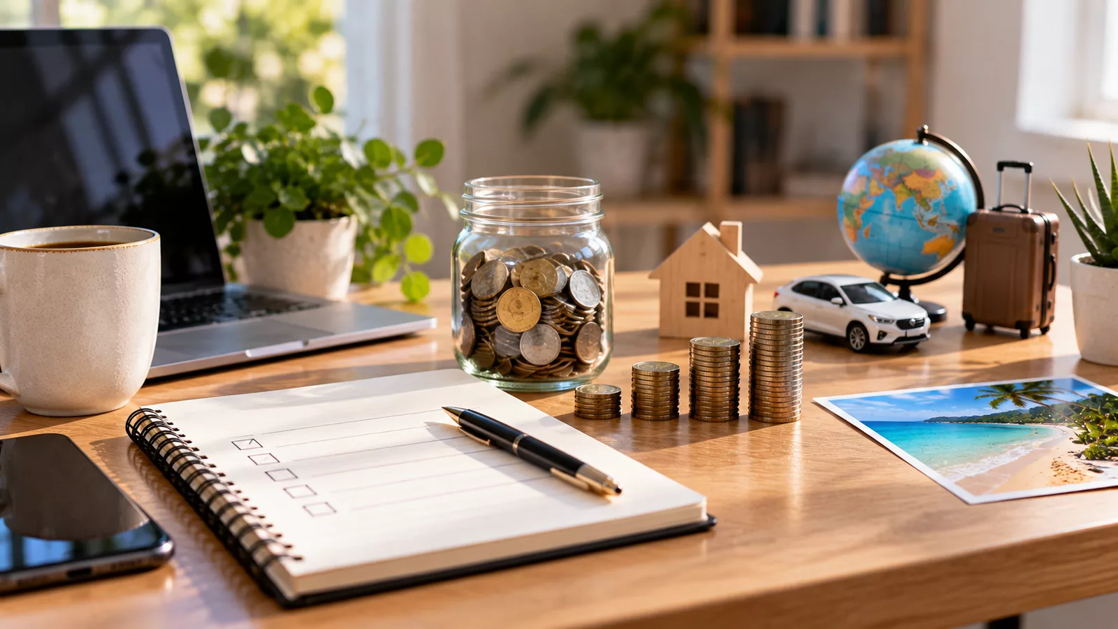 Financial short-term goals with examples and monthly savings plan for 2026