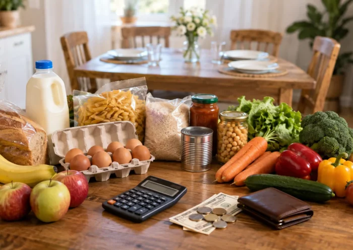 Grocery budget for family of 4 in 2026 with weekly and monthly food costs