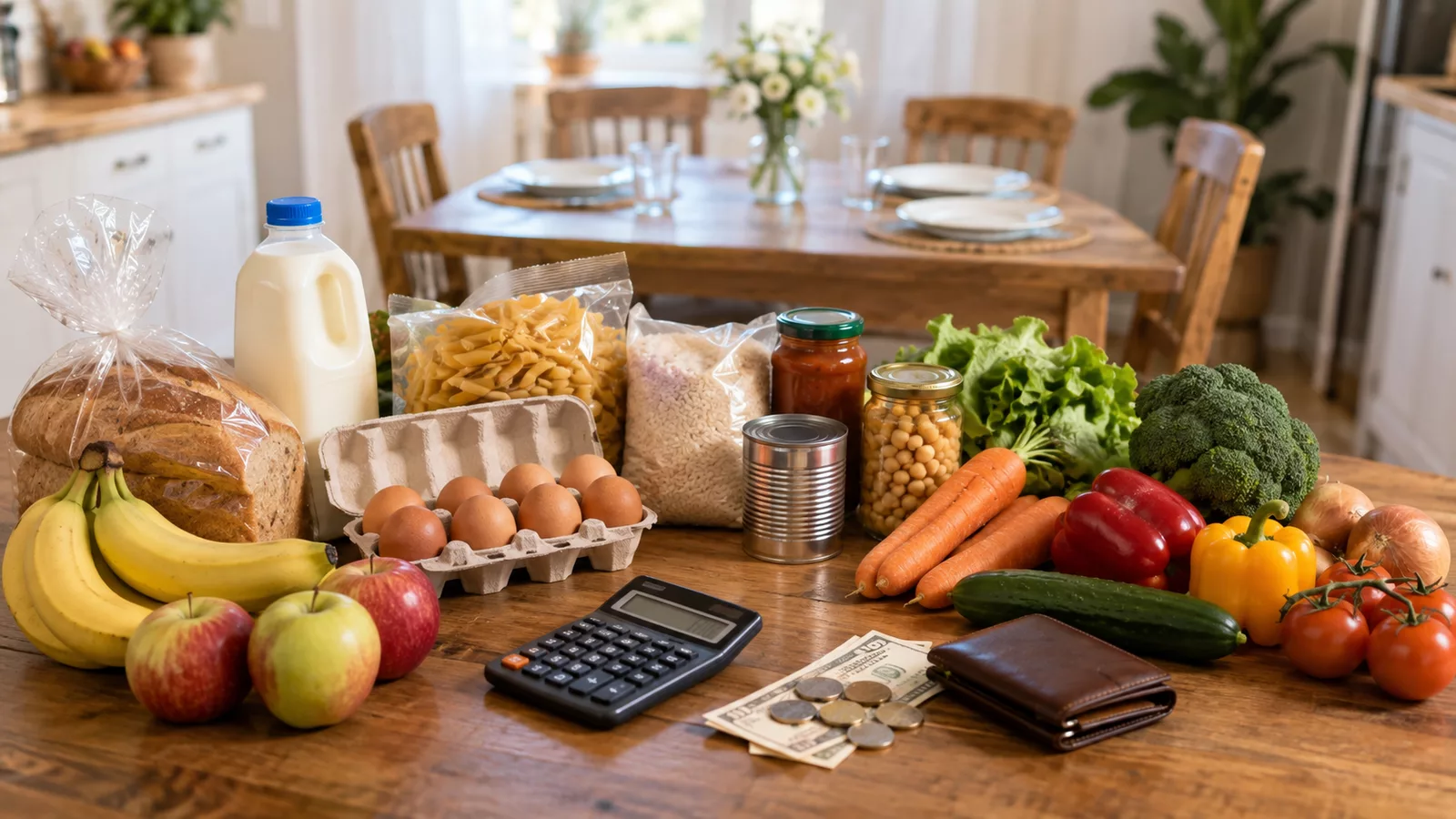 Grocery budget for family of 4 in 2026 with weekly and monthly food costs