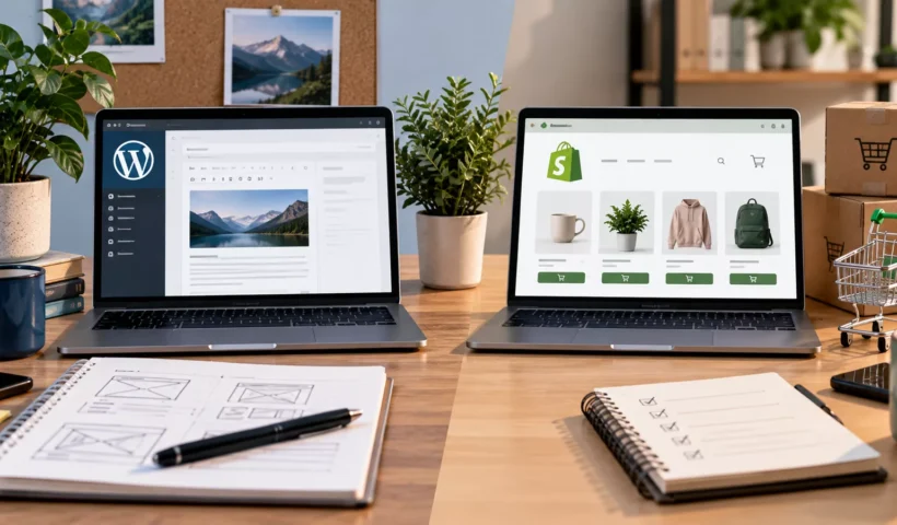 WordPress vs Shopify comparison for ecommerce businesses in 2026