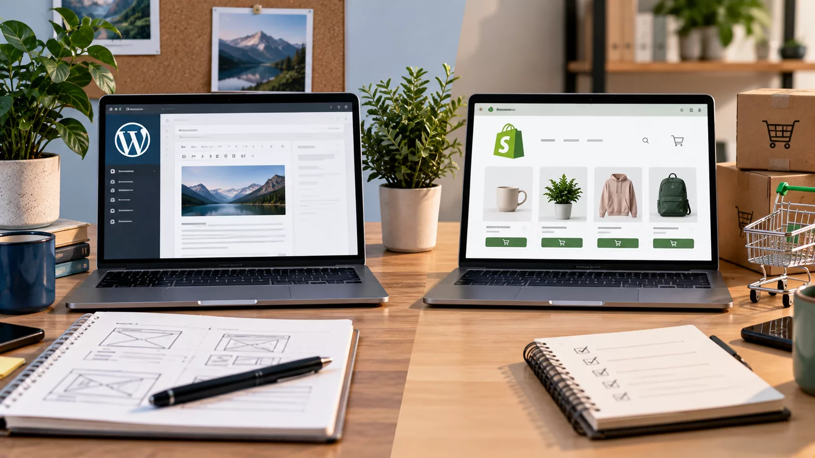 WordPress vs Shopify comparison for ecommerce businesses in 2026